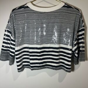 Rehab Lab Sequin Striped Top